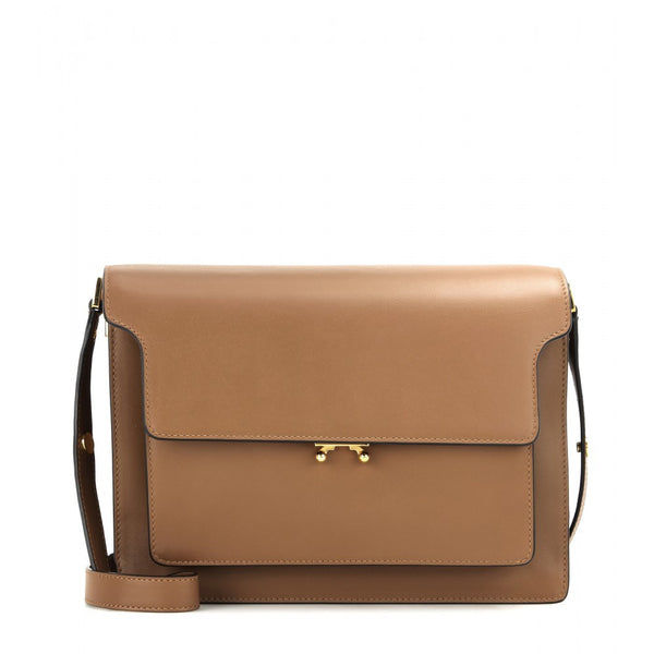 Trunk leather shoulder bag