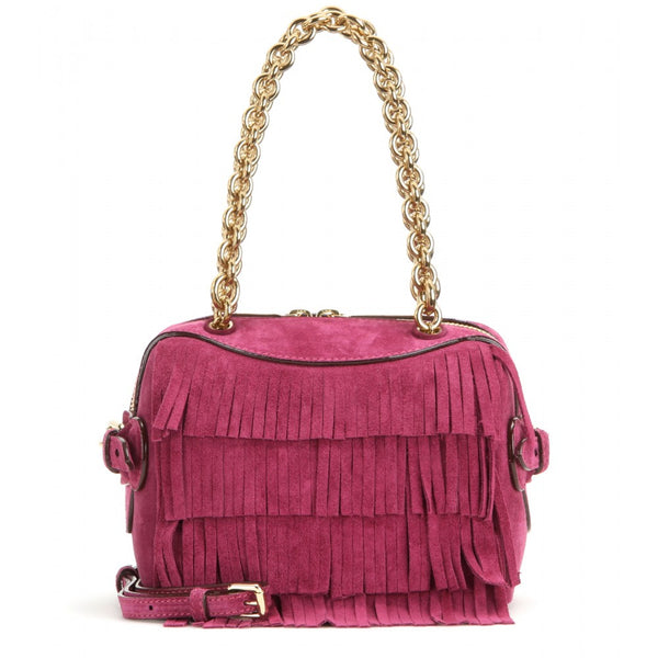 Night Bee fringed suede shoulder bag