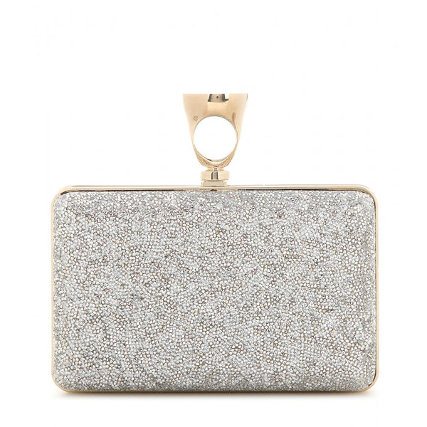 Micro Rock embellished box clutch