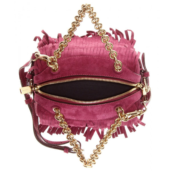 Night Bee fringed suede shoulder bag