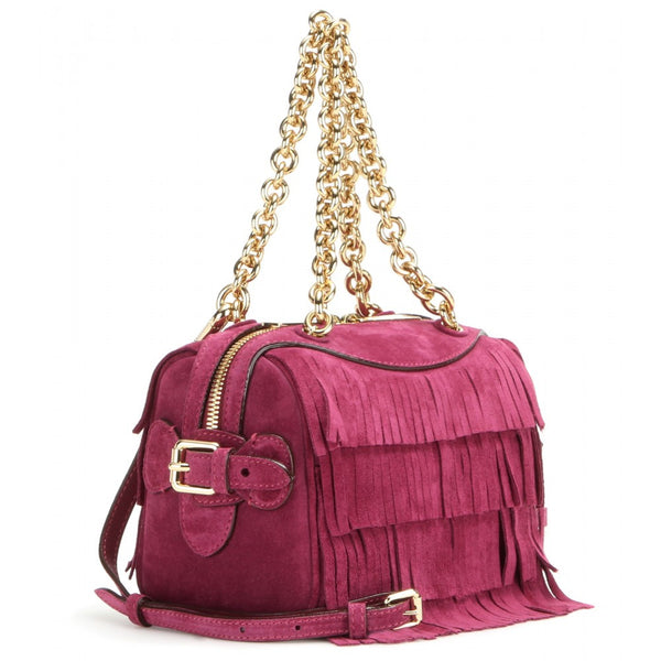 Night Bee fringed suede shoulder bag