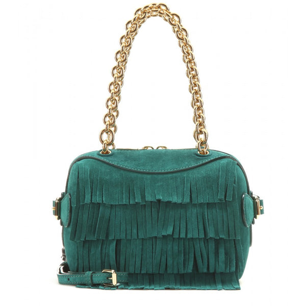 Night Bee fringed suede shoulder bag