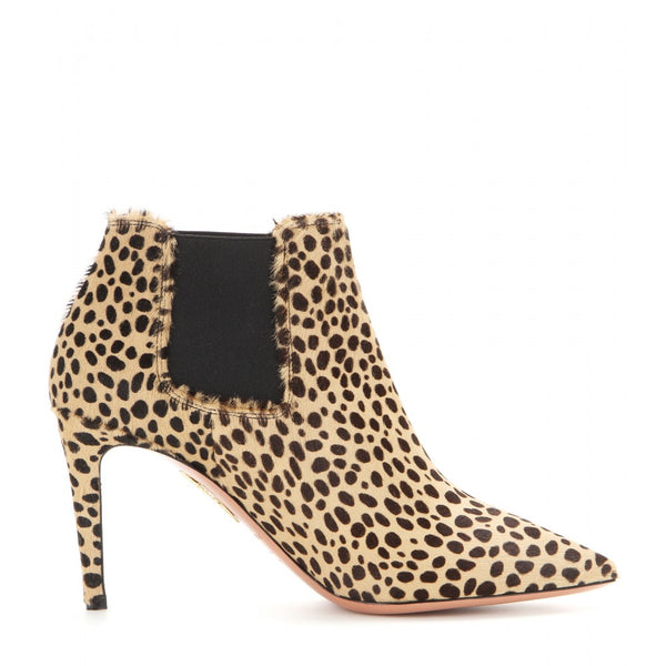 Rebel printed calf hair ankle boots