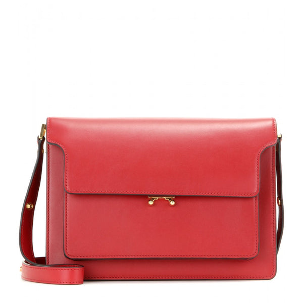 Trunk leather shoulder bag