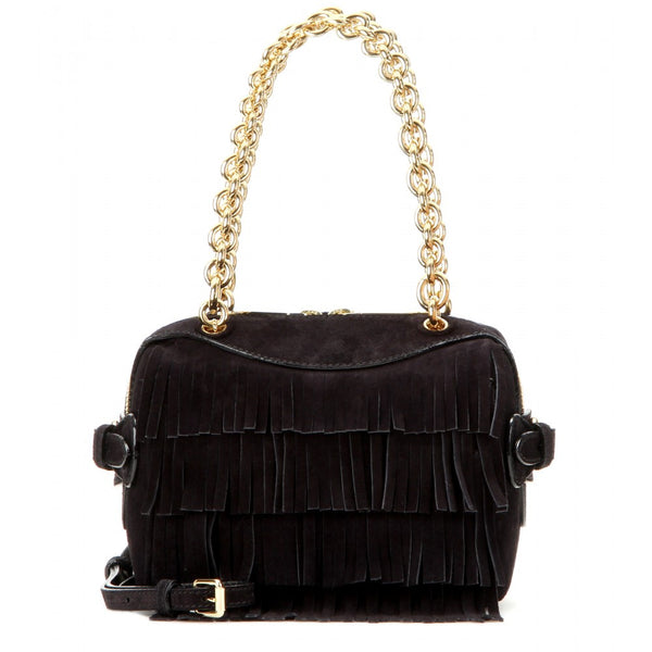 Night Bee fringed suede shoulder bag